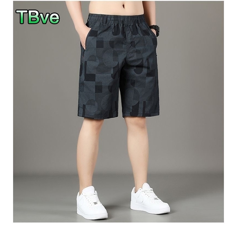 TBVE佰彬純棉休閑五分褲男夏季薄款美式潮牌運(yùn)動寬松短褲