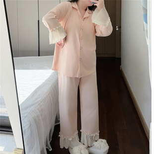 胖mm特大码180斤双面德绒睡衣女秋冬季加厚薄绒家居服套装两件套