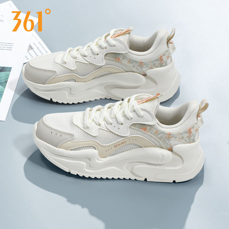 361女鞋新款春夏透气休闲运动鞋女款羽毛球鞋361度轻便减震跑步鞋