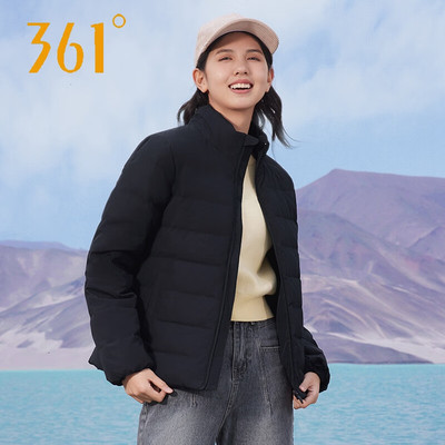 361羽绒服女款冬季轻薄排骨服内胆黑色外套短款立领修身上衣内搭