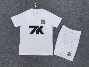 桑托斯复古冷门足球短袖套装男生训练成人2526新款定制比赛运动服