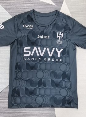 冷门灰色短袖足球训练服上衣男球衣2526新款速干健身定制印号队服