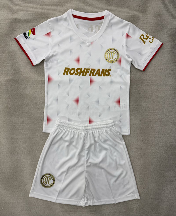 托卢卡白色短袖球衣套装男2526冷门足球服定制印号字速干运动队服