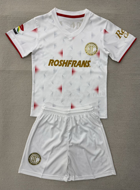 托卢卡白色短袖球衣套装男2526冷门足球服定制印号字速干运动队服