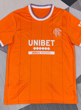 流浪者橙色短袖足球训练服男2526冷门球衣定制印号字速干运动队服