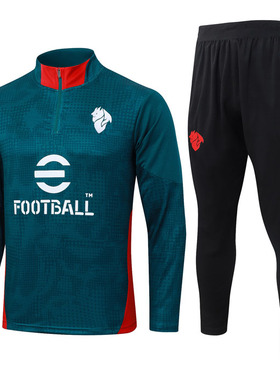 ac米兰球衣绿色长袖足球训练服男2526出场热身健身跑步长裤运动服