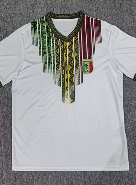 非洲马里冷偏门足球短袖训练服上衣25-26赛季男白色定制运动踢球