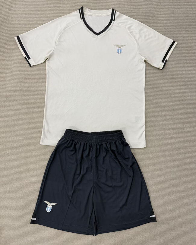 拉齐奥白色短袖球衣男2526冷门新款足球服套装定制印号字运动队服