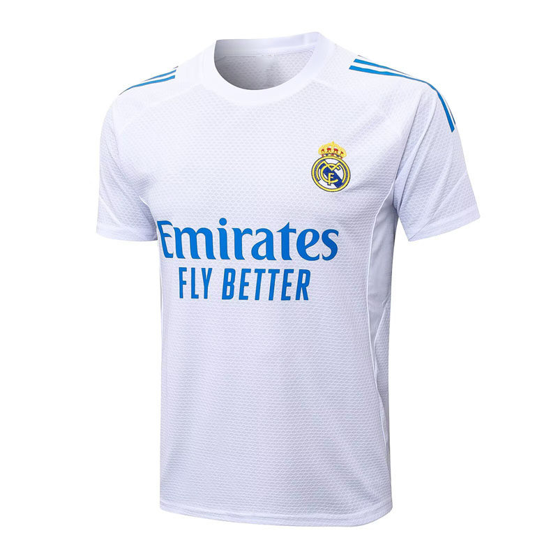 皇马复古白色短袖球衣男上衣2526新款足球训练服速干健身运动队服