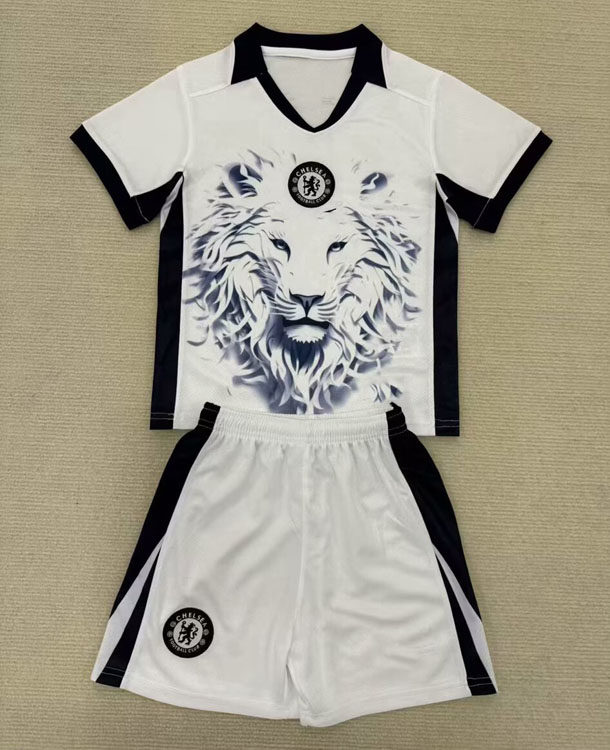 切尔西白色足球服短袖套装2526赛季男学生定制班级运动比赛训练服