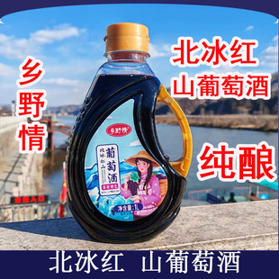 东北集安乡野情北冰红葡萄酒山葡萄酒甜酒五斤装年轻款女士红酒