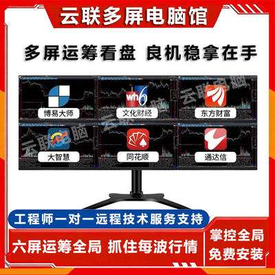 一机4屏四屏6屏六屏电脑多屏炒股专用设备证券炒股票期货看盘神器