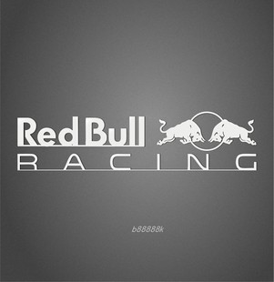 饰汽车模型个性 赞助商logo赛事红牛Redbull摩托车身装 反光金属贴