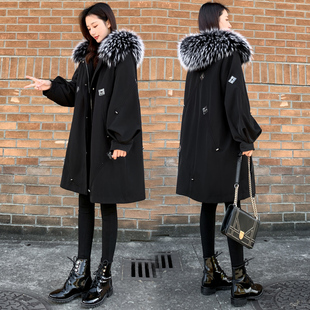 2025新款派克服女獭兔毛内胆可拆卸真毛皮草外套冬季中长年轻爆款