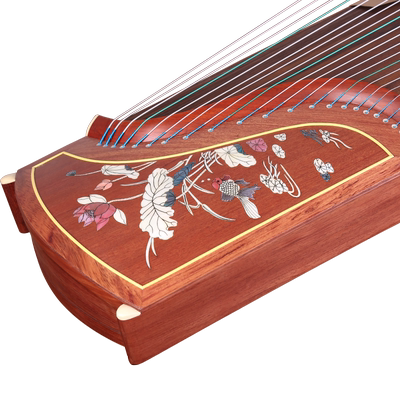 敦煌古筝694L荷塘月色特氏古夷苏木五彩呈祥敦煌牌演奏古筝乐器