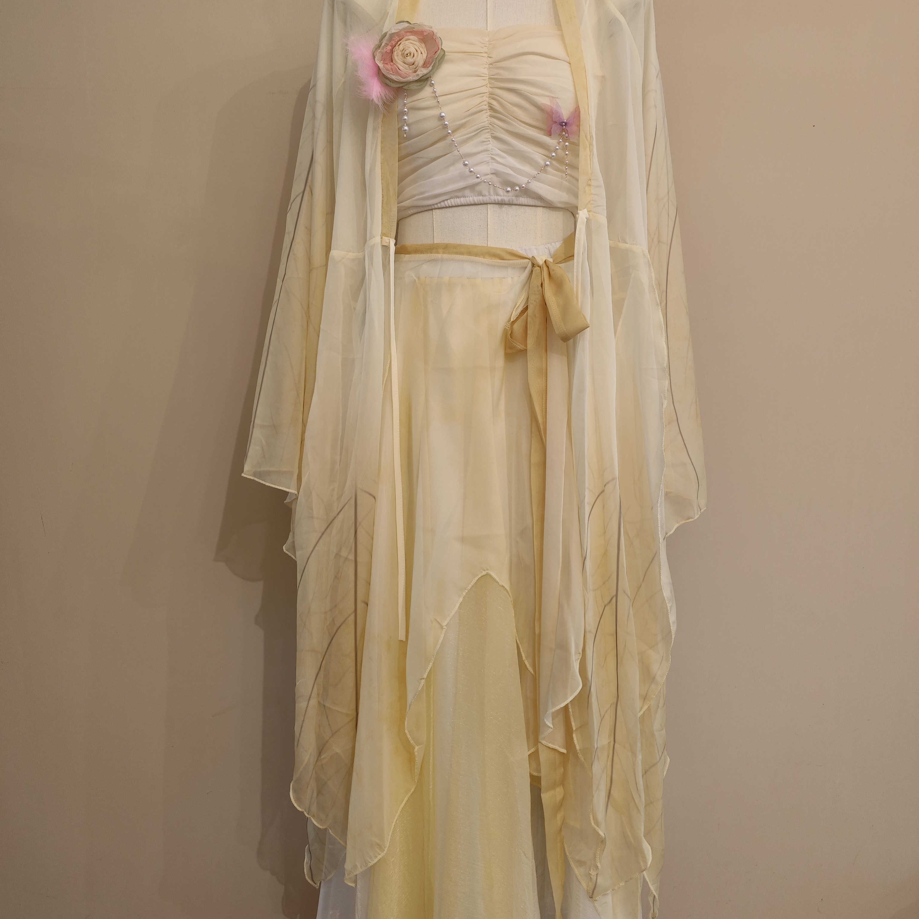 古风爵士月桂花瓣纱衣国风爵士舞大摆蹈服古典舞服装