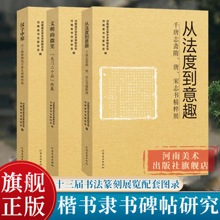 文明 汉字中原 十三届国展河南展区法碑法帖汉字特展全3册 微笑 旗舰正版 从法度到意趣书法艺术楷隶书原碑帖毛笔字帖河南美术