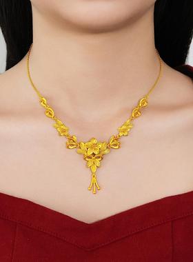 三生花项链女时尚气质高级感繁花似锦吊坠套链2025新款送女友礼