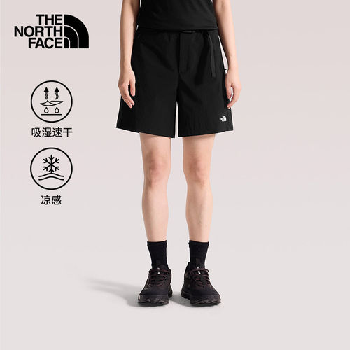 北面女吸湿透气凉感速干运动短裤