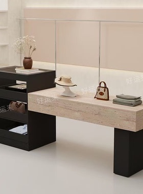 服装店中岛台展示台网红陈列展示柜摆放中间鞋包流水台女装中岛桌