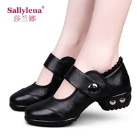 Демисезонная танцующая обувь, из натуральной кожи, мягкая подошва