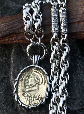 毛主席项链男复古嘻哈个性佛牌