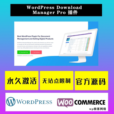 WordPress Download Manager Pro WP插件 文档文件访问控制插件