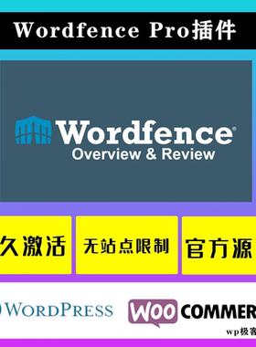 Wordfence Pro WP插件 中文版 WordPress防火墙安全防护插件