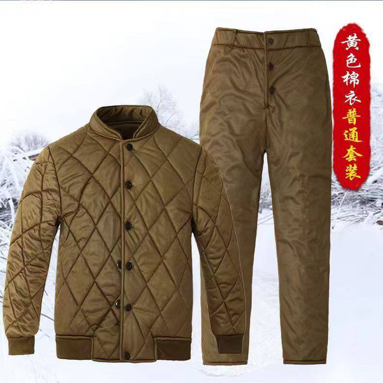 寒区冷库棉衣裤陆款03棉大衣套装冬季丝棉军大衣防寒劳保工作棉袄