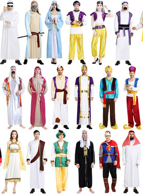 万圣节阿拉伯服装成人男女cos化妆舞会中东迪拜衣服长袍牧羊人服