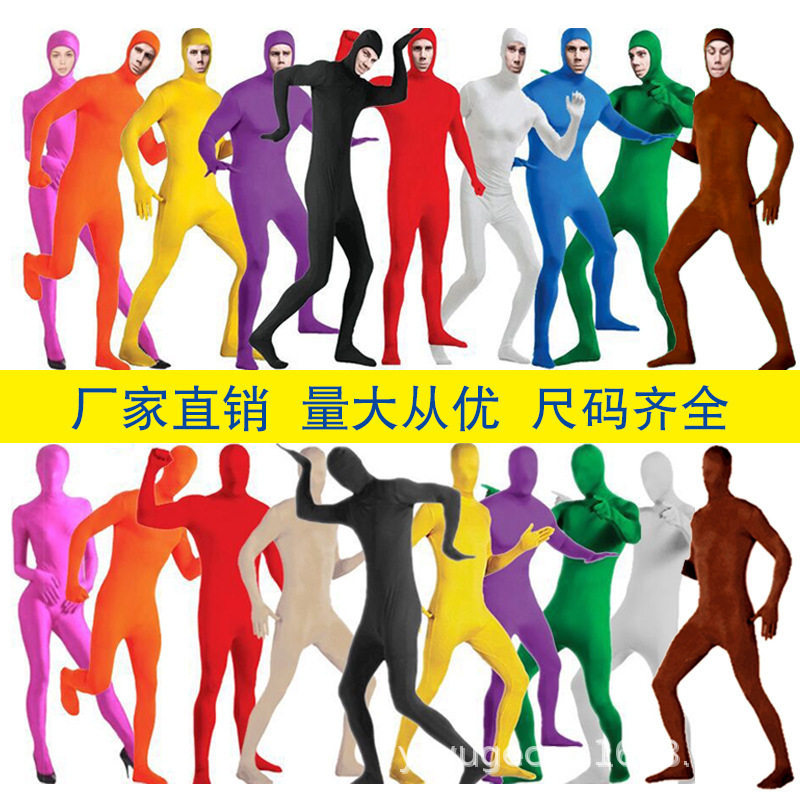 万圣节隐身衣服装隐形紧身衣舞台黑衣人忍者隐形衣舞台表演出服