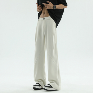 2025新款港风男女潮流多折微喇叭西裤长裤子潮504-K831-P40控68,男装西裤,星座504