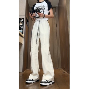 2026港风新款学生男女微喇叭拼接冲锋裤休闲裤潮504-K837-P45控68，男装休闲裤，星座504