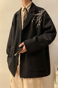 24新中式风刺绣小西装潮流小众外套504-W23-P85控108图片