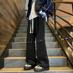 2026微喇叭西裤垂感解构拼接休闲裤学生长裤504-K172-P50图片