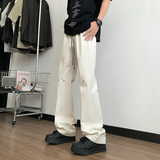 2026港风新款学生男女微喇叭拼接冲锋裤休闲裤潮504-K837-P45控68，男装休闲裤，星座504