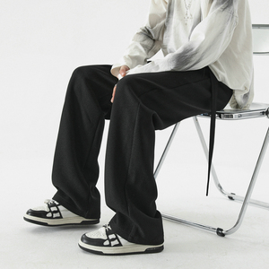 2026新款垂感小西裤休闲裤男女情侣学生直筒裤潮504-K129-P55