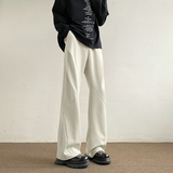 2025新款港风男女潮流多折微喇叭西裤长裤子潮504-K831-P40控68，男装西裤，星座504