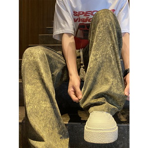 新中式风复古缎面裤子高级感垂感休闲裤504-K191-P45控68图片