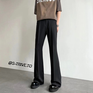 cleanfit高弹垂感喇叭西裤加长休闲裤-直播品控-504-K162-P55控78，男装西裤，星座504