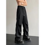 26新款褶皱垂感直筒小西裤休闲裤直播长裤潮504-K173-P55控78，男装西裤，星座504