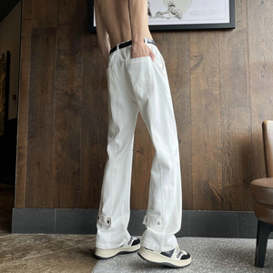 加绒加厚微喇叭弧形拼接牛仔裤504-K806-P55控79（加绒P65控89）图片