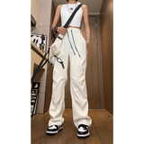 26新款褶皱垂感直筒小西裤休闲裤直播长裤潮504-K173-P55控78，男装西裤，星座504