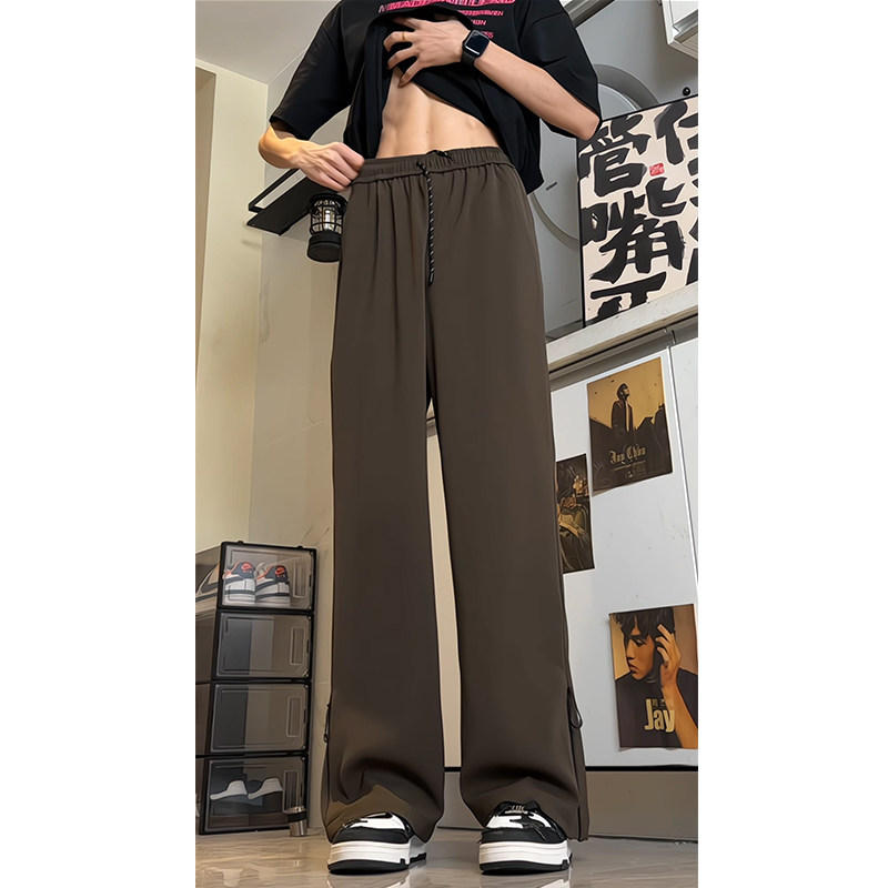 2026新款潮牌美式高街微喇叭西裤脚口拉链休闲裤504-K833-P45控68图片
