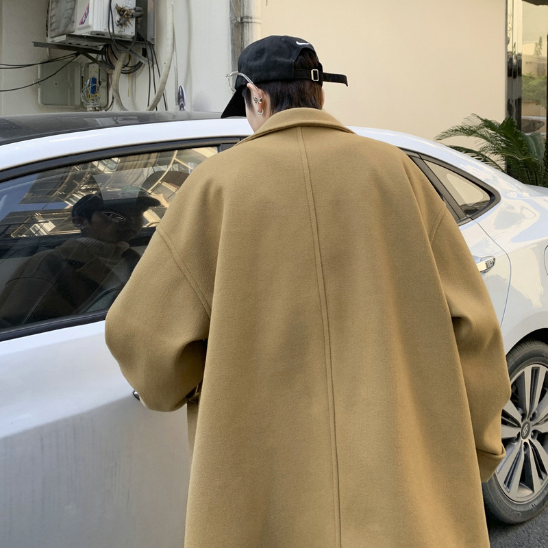 加棉加厚情侣毛呢大衣风衣外套潮504-F900-P70（加棉P90控128）,男装风衣,星座504