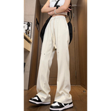 26港风铆钉垂感冰丝喇叭西裤加长休闲裤直播品控504-K812-P55控79，男装西裤，星座504