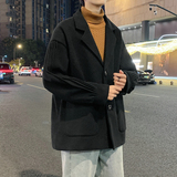 25新款男女情侣宽松短款毛呢大衣风衣上衣潮504-F17-P75控118，男装风衣，星座504