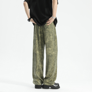 新中式风复古缎面裤子高级感垂感休闲裤504-K191-P45控68图片
