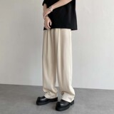 cleanfit垂感休闲西裤韩版冰丝拖地裤-直播品控-504-K100-P50，男装休闲裤，星座504