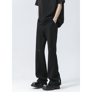 26新款学生男女微喇叭弧形拼接牛仔裤休闲裤潮504-K806-P55控79，男装牛仔裤，星座504